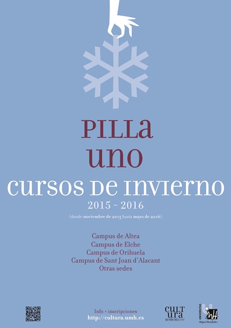 Cursos d'Hivern UMH cartell Seminari de la recerca a la pràctica clínica i la prevenció