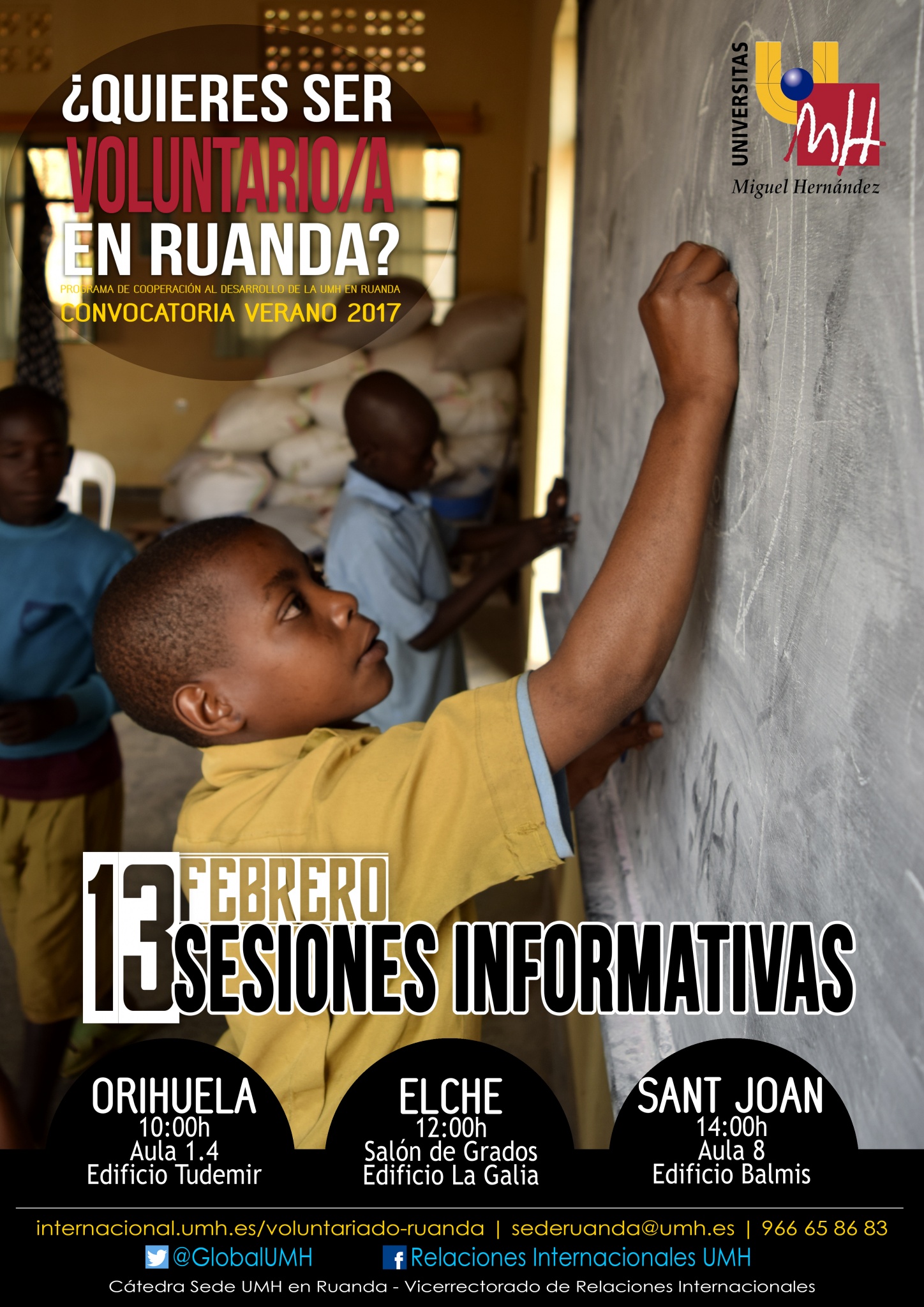 Voluntariado Ruanda UMH Cartel Prevención enfermedades infecciosas