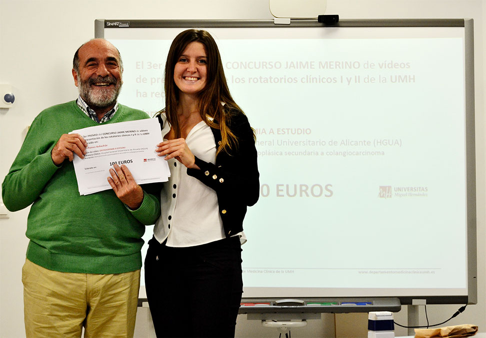 Clara Ramos Belinchón Premios Jaime Merino Vídeos Presentación Rotatorios UMH